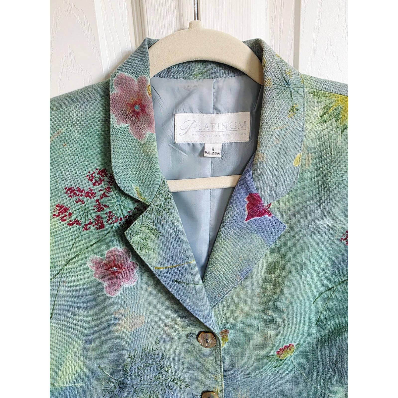 Jupe Vintage Platinum Dorothy Schoelen En Rayon Vert Satiné - Taille 12, Occasion Très Bon état