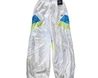 Champion White Vintage Track Pants Elastic Waist Drawstring Cuffs Unisex XS NWT