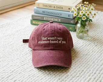 Gorro bordado: "Eso no estuvo muy basado en evidencia de tu parte" Regalo para enfermeras