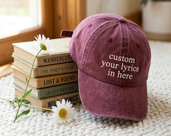Gorra de béisbol con letras bordadas a medida, gorra con texto personalizado