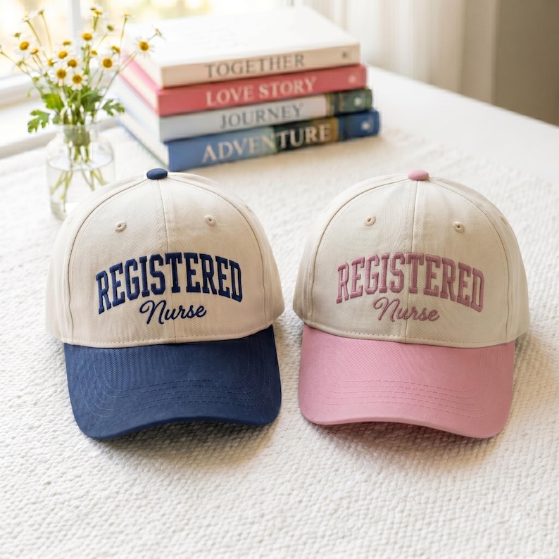 Embroidered RN Nurse Hat Registered Nurse Cap Cotton Washed Style Etsy embroidered-rn-nurse-hat-registered-nurse-cap-cotton-washed-style-etsy