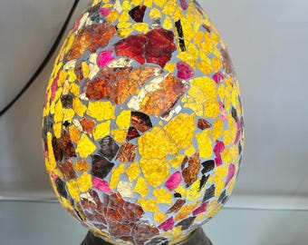 Lampe en mosaïque de verre - fabrication artisanale - La perle d’Égypte