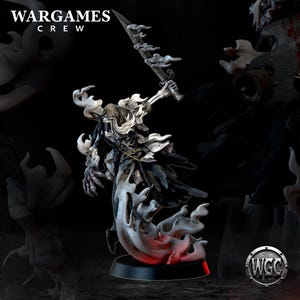 3D Printed Shroud Banshee Sculpture: Tabletop Gaming Resin Figure (Unpainted Model)
