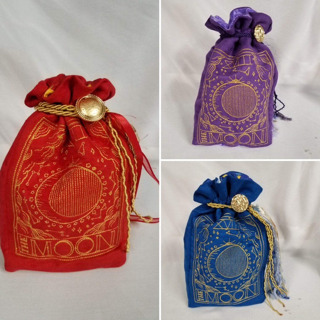 Large Tarot Bag - the Moon; Tarot Card Bag, Tarot Bag, Tarot Pouch ...