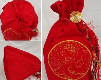 Large Tarot Bag - Sun Mandala; Tarot Card Bag, Tarot Bag, Tarot Pouch, Handmade Tarot bag, Goddess Pouch, Treasure Keeper