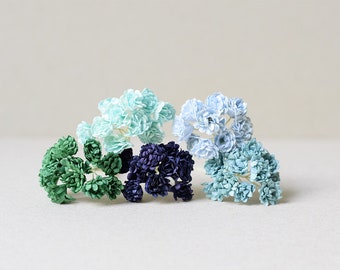 10 mm   /  50   mixed color   paper  flowers , gypsophila  paper  flowers