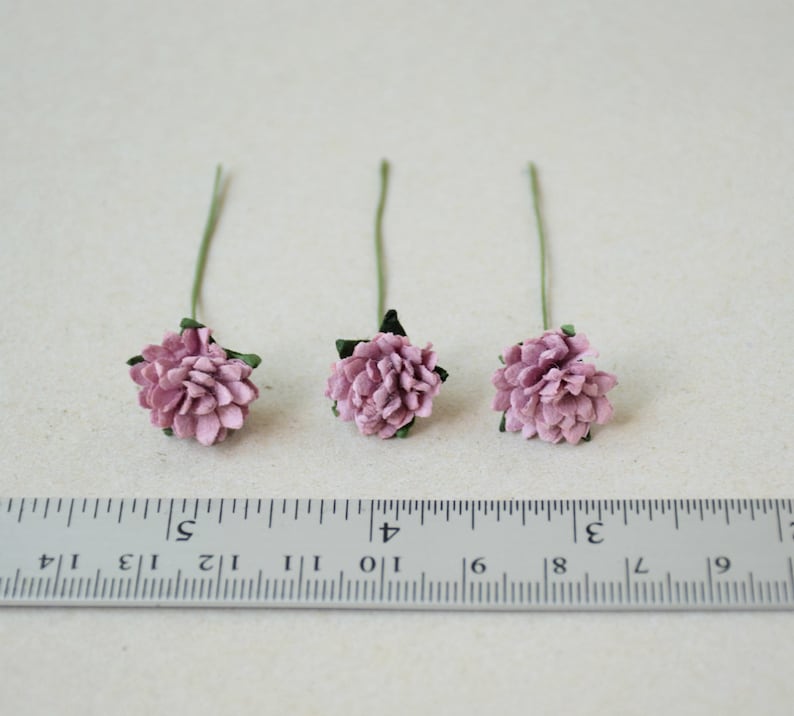 15 mm / 10 purple paper flowers , gypsophila paper flowers image 4