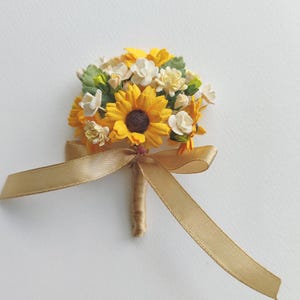 Mini bouquet di fiori di carta di gelso
