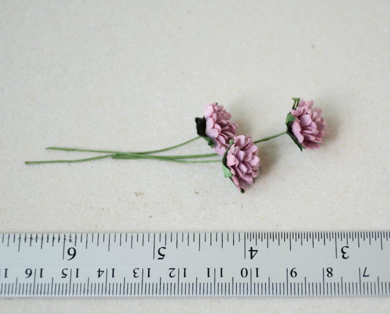 15 mm / 10 purple paper flowers , gypsophila paper flowers image 5