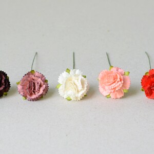 20 mm / 5色の紙の花、工芸、スクラップブッキング、カード作り、装飾用
