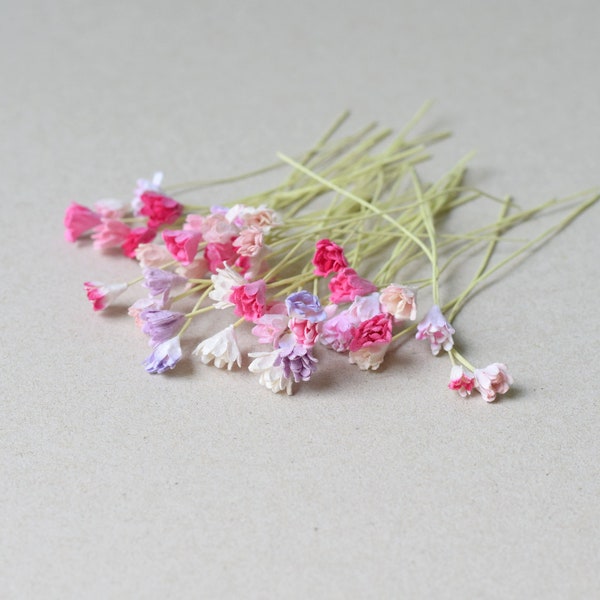 8-10 mm /  40  Mixed colors of  Gypsophila   Paper Flowers , Baby's breath   Paper Flowers