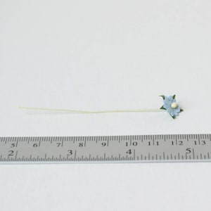10 mm / 25 Blue Mulberry Paper Flowers image 4