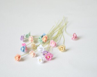 10  mm /  20  Mixed Color  Paper  Flowers