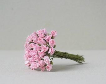 10   mm /  20 Pink  Paper  Rosebuds