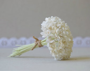 8-10  mm / 50  White  Paper Flowers , Gypsophila Paper Flowers