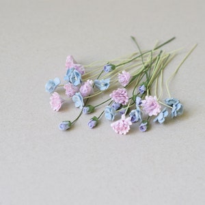 4-10 mm / 30 fiori di carta di gelso misti