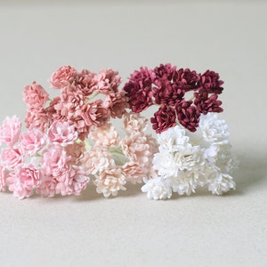 10 mm / 50 gemischte Farben von Papierblumen , Schleierkraut Papierblumen , Schleierkraut Papierblumen