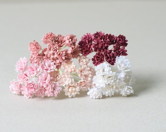 10 mm   / 50   Mixed colors of  Paper  flowers , Gypsophila  paper  flowers , Baby's breath paper flowers