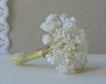 5 mm   50  White  Paper Flowers , Gypsophila  Paper Flowers