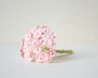 10  mm /  25  Pink  Mulberry   Paper   Flowers  123