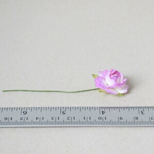 20 mm / 10 Purple Shade Colors of Mulberry Paper Roses image 4