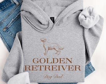 Felpa con cappuccio Dog Dad - Labrador, Pastore Bianco, Bulldog Francese, Regalo per Proprietari di Cani