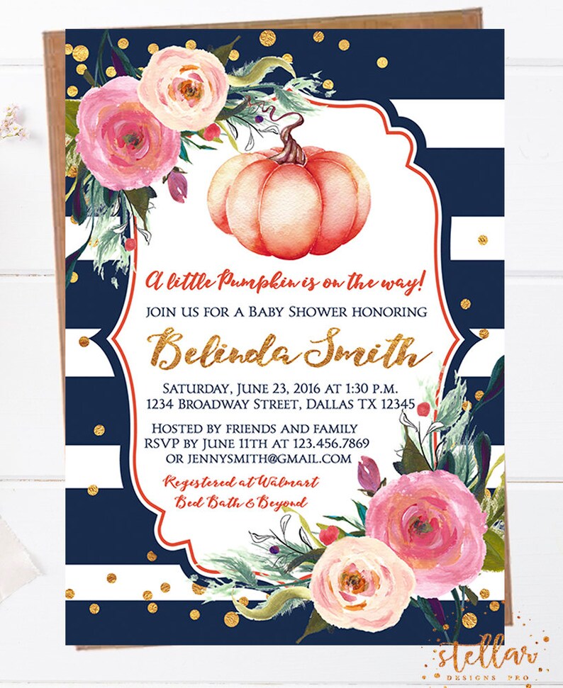 pink boy Pumpkin Baby shower Invitation girl glitter navy Fall Baby Shower Invite Fall Baby Shower,Pumpkin fall baby shower 1900