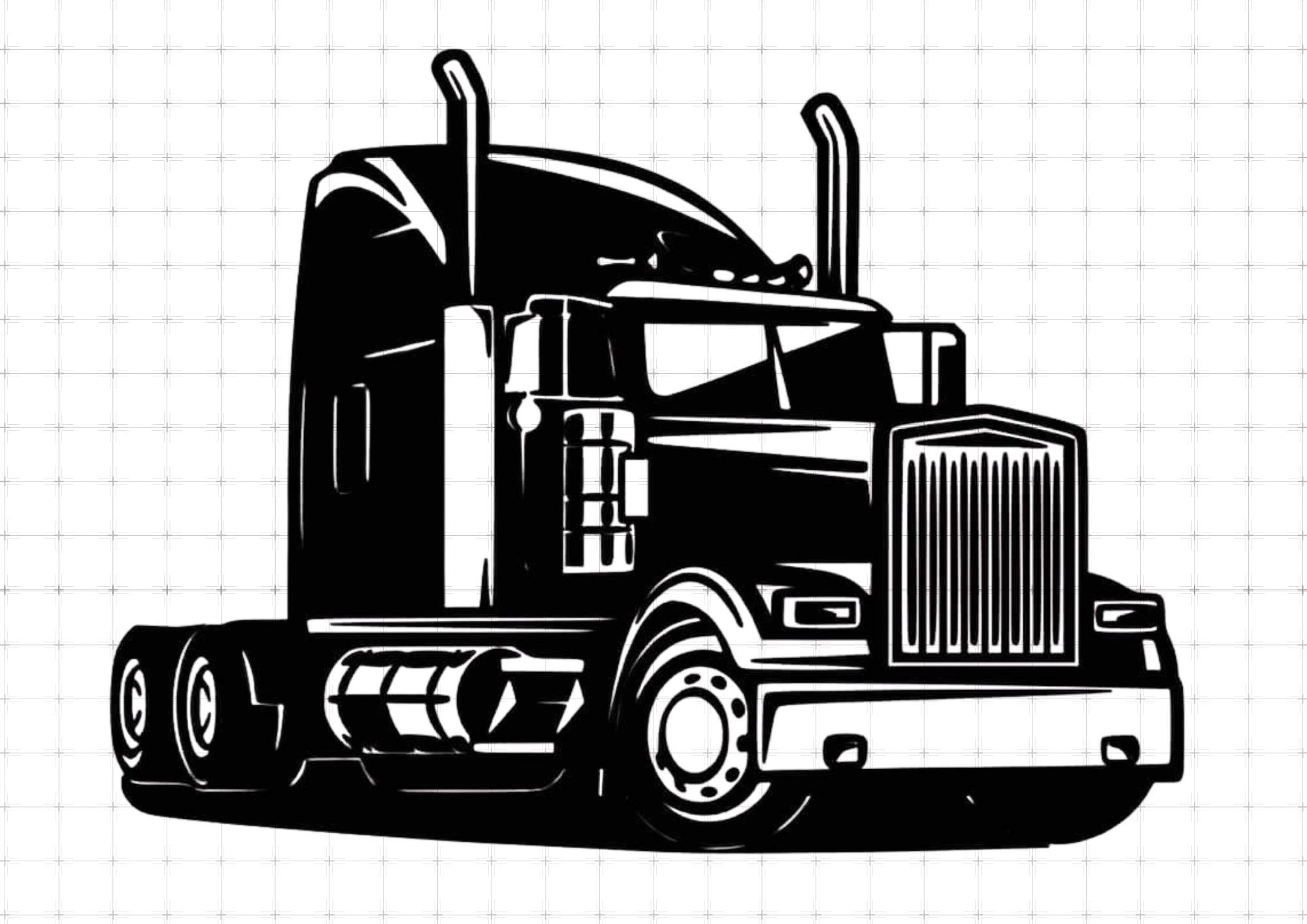 Semi Truck SVG – Big Rig Vector Clipart (digital Download) - Etsy