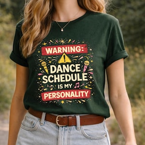 Camiseta con estampado de horarios de baile, camiseta para mamás bailarinas, regalo para bailarinas en sus prácticas