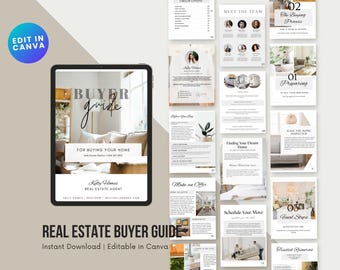 Vorlage für den Käuferführer: Bearbeitbares Maklerpaket (Canva Digital Download)