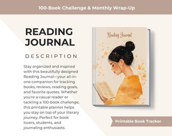 Lesetagebuch | Buch Tracker, Wunschbuch Organizer (Digitaler Download PDF)