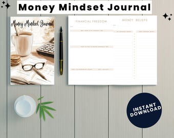 Geld Mindset Journal | Planer für finanzielle Freiheit | Abundance & Wealth Manifestation Workbook | Druckbares PDF