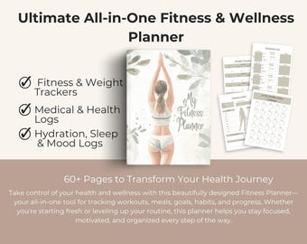 Fitness-Planer zum Ausdrucken | Workout Journal (Digitaler Download PDF)