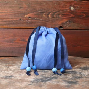 Light blue Drawstring Bag