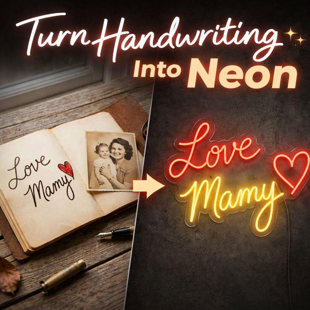 Handwriting Neon Sign – Turn Real Handwriting Into Neon – Custom ...