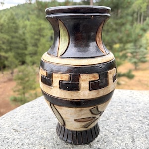 Signed Losson Belgian Stoneware Vase Grès Bouffioulx Studio Pottery Vintage