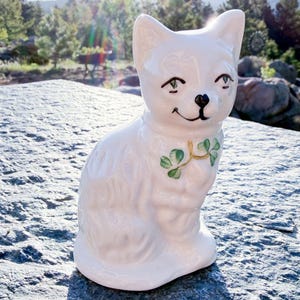 Belleek Cat Figurines - Etsy