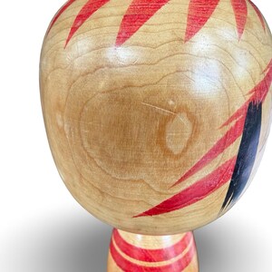 Poupée Kokeshi traditionnelle vintage 25,4 cm (10 po.) signée, art folklorique japonais image 11