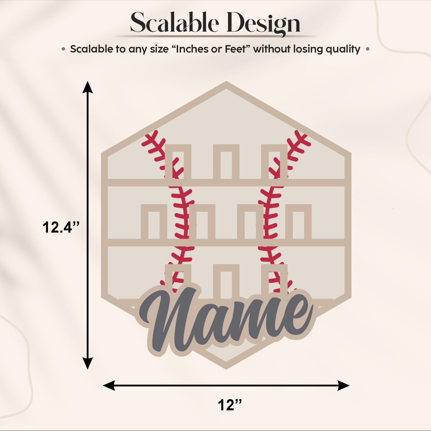 Baseball Name Sign SVG Laser Cut | Personalized Baseball Tag DXF ...