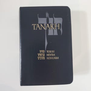 JPS TANAKH: A New Translation Of The Holy Scriptures Leather Black 1985 W/ Box image 1