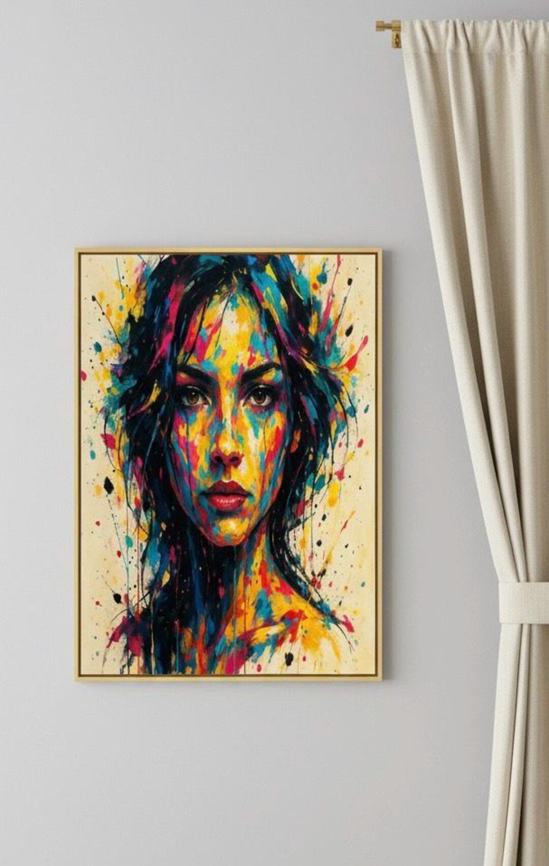 Colorful Abstract Woman Portrait – Modern Expressionist Art (digital ...