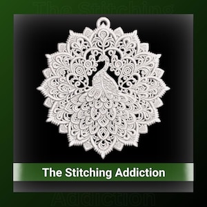 FSL Pavo Real Blanco - Diseño de Bordado