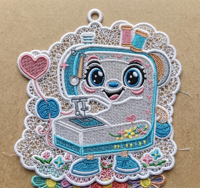 FSL Happy Sewing Machine - Machine Embroidery Design - Etsy