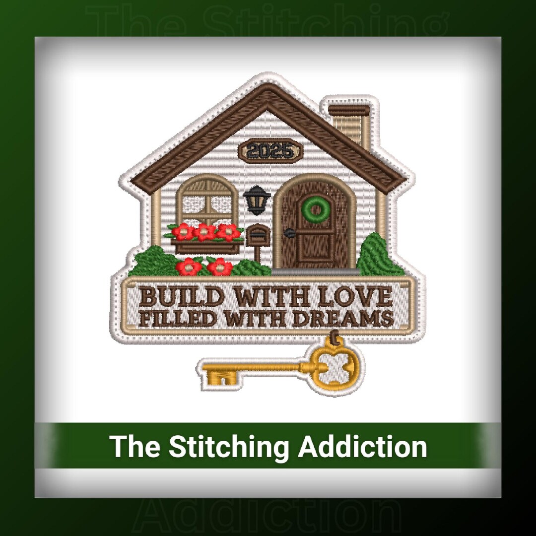 FSL Dream Home Machine Embroidery Design (customizable) | Freestanding ...
