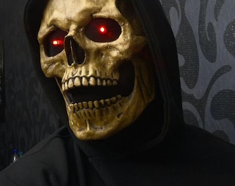 Casco de esqueleto / Máscara de esqueleto con mandíbula móvil