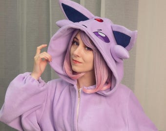 Kigurumi de gato morado personalizado (onesie para adultos, pijama)