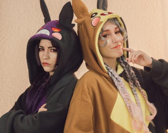 Sudadera con capucha personalizada de criatura con barriga llena y hambrienta