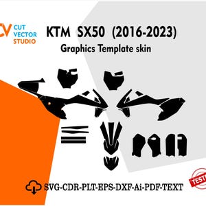 Ktm Sx50 2016-2023 grafikmall motocross motorcykelomslag