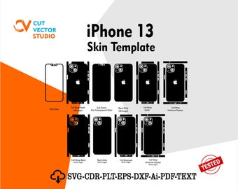 Plantilla vectorial para iPhone 13, diseño troquelado
