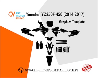 Plantilla de diseño gráfico para Yamaha YZ250F-450 (2014-2017)